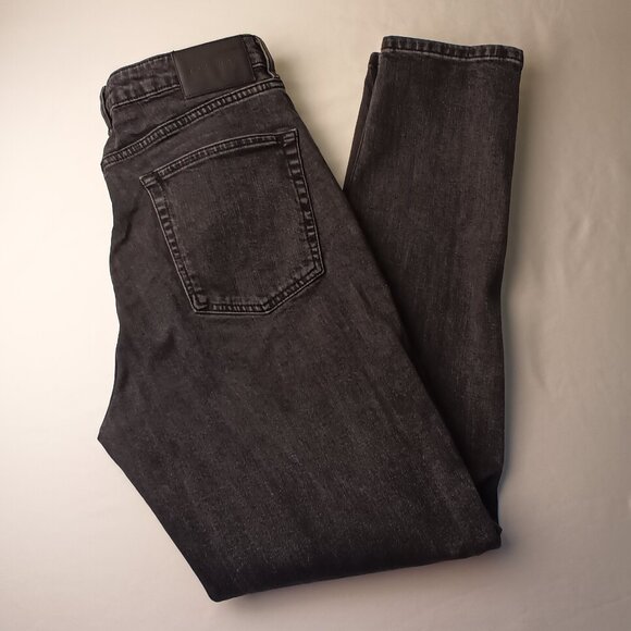 Topshop Mom Jeans Size 34/16 High Rise Tapered Leg Charcoal Black Color - Picture 1 of 10